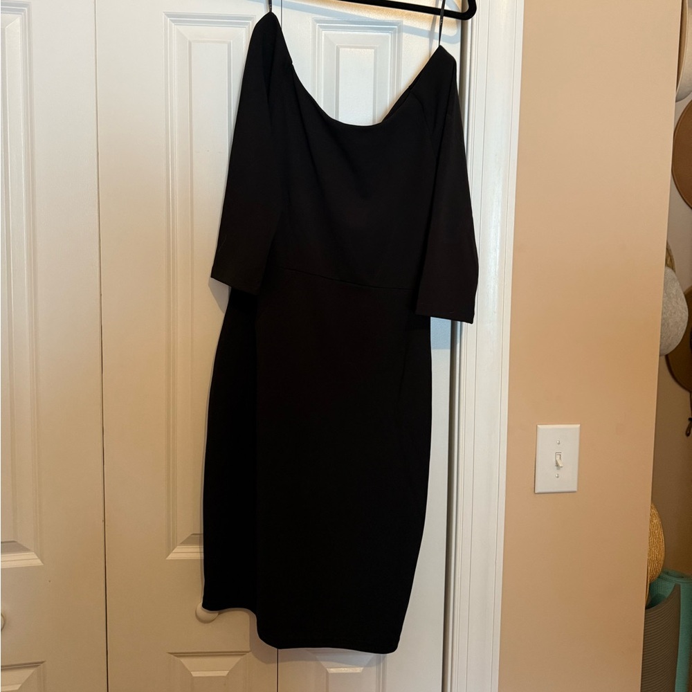 Lulu’s Off The Shoulder Black Dress